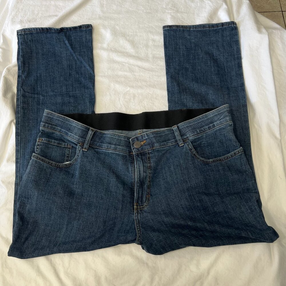 Riders By Lee Mid Rise Straight Leg Jeans Size 22W M - Picture 2 of 6